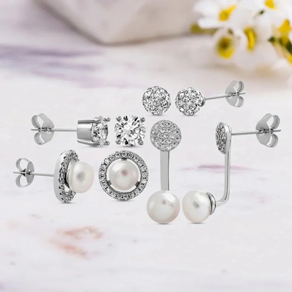 Sterling Silver “16 Ways” Earrings Set - Picture 2 of 4